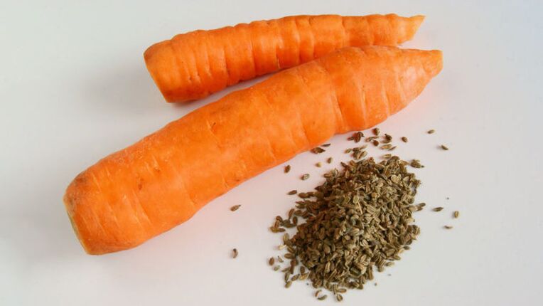 Parasitic carrot seeds